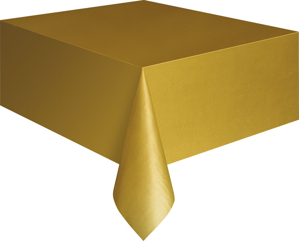 Plastic Tablecover 54""x108"" -Gold