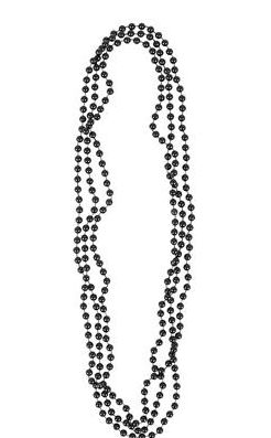 33"" 7 MM BLACK BEADS