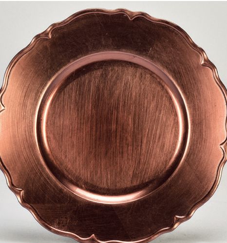 40% off was $3 now $1.79. 13" ROSE GOLD CHARGER PLATE