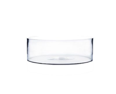 4"H X 12"D CLEAR GLASS LOW CYLINDER/DISH