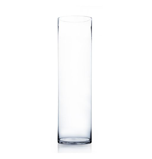 28"H X 8" CLEAR GLASS CYLINDER VASE box can be marked U9318(2)