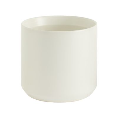 6.75”H X 7” WHITE  KENDALL POT COLLECTION (AD)