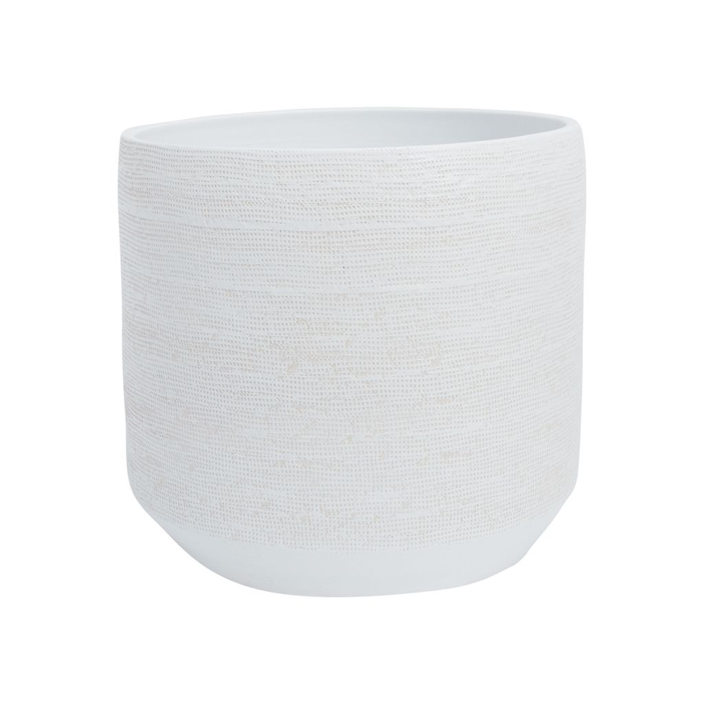 13"x 12”H WHITE RAY POT  (AD)