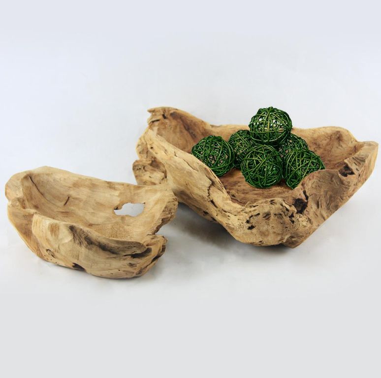 Natural Wood   Wood Bowl D- 12'