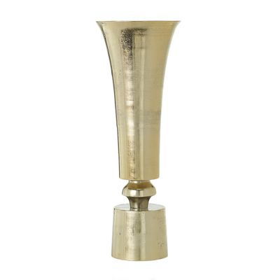 26.5”h x 9.5” SAXON GOLD METAL VASE