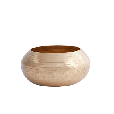 5.5"h x 10.75" GOLD METAL BOWIE BOWL (AD)