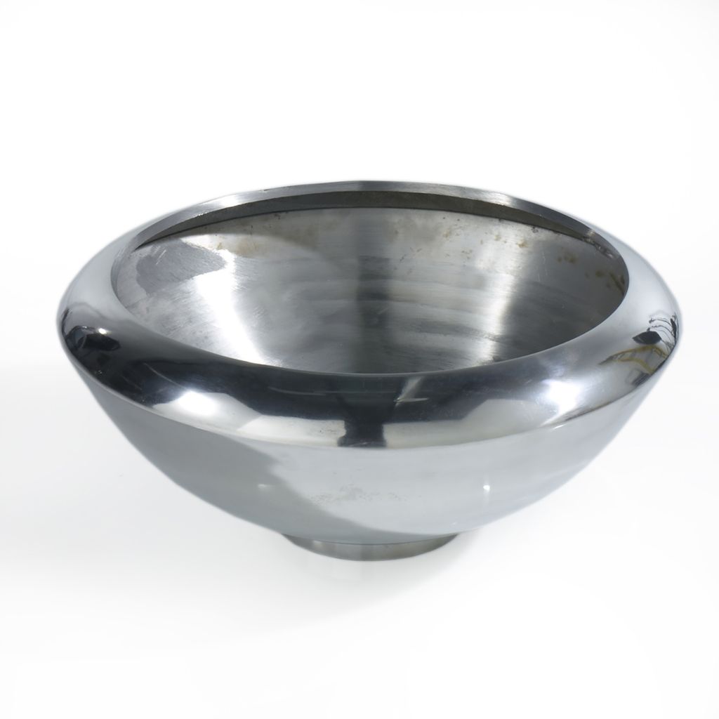 8”H X 19”D SILVER METAL AVENUE PLANTER