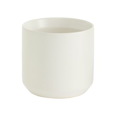 4.5”H X 4.75” WHITE KENDALL POT COLLECTION (AD)