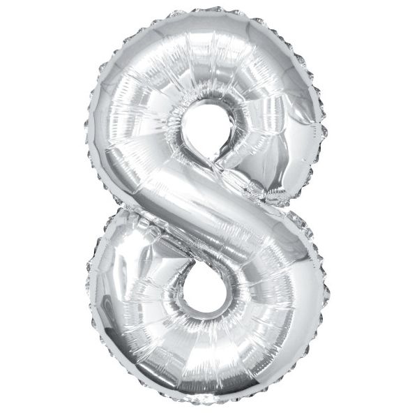30% off was $1 now $0.70 each. SILVER 16” FOIL BALLOON “8”
