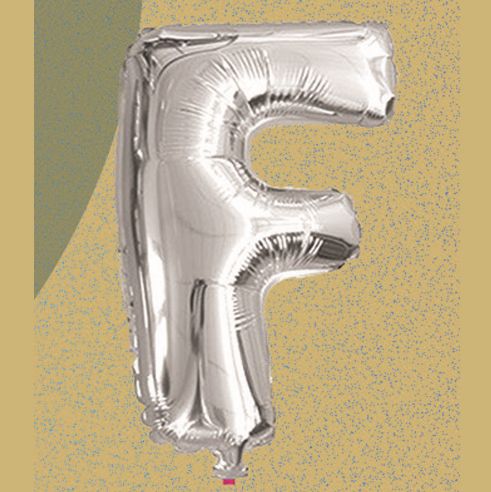 30% off was $1 now $0.70 each. 16" FOIL BALLOON “F” SILVER, 1 PC/PACK