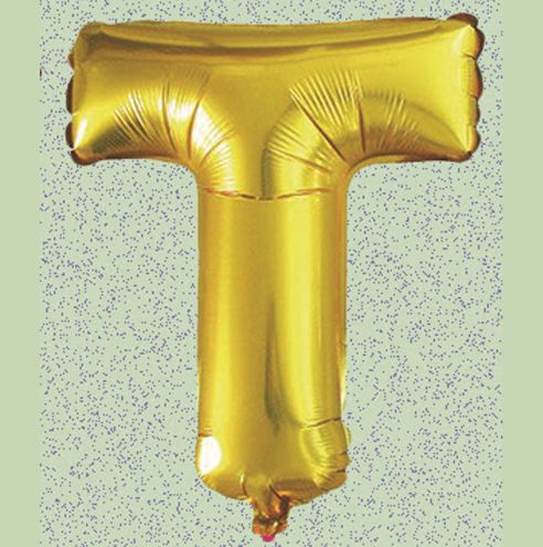 30% off was $1 now $0.70 each. 16" FOIL BALLOON “T” GOLD, 1 PC/PACK