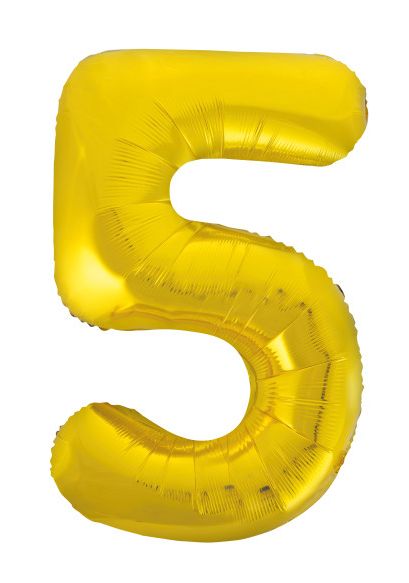 30% off was $1 now $0.70 each. GOLD  16” FOIL BALLOON “5”