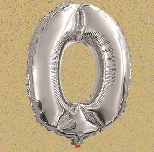 30% off was $1 now $0.70 each.  16” FOIL BALLOON “0”