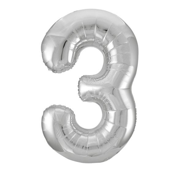 30% off was $1 now $0.70 each. SILVER 16” FOIL BALLOON “3”