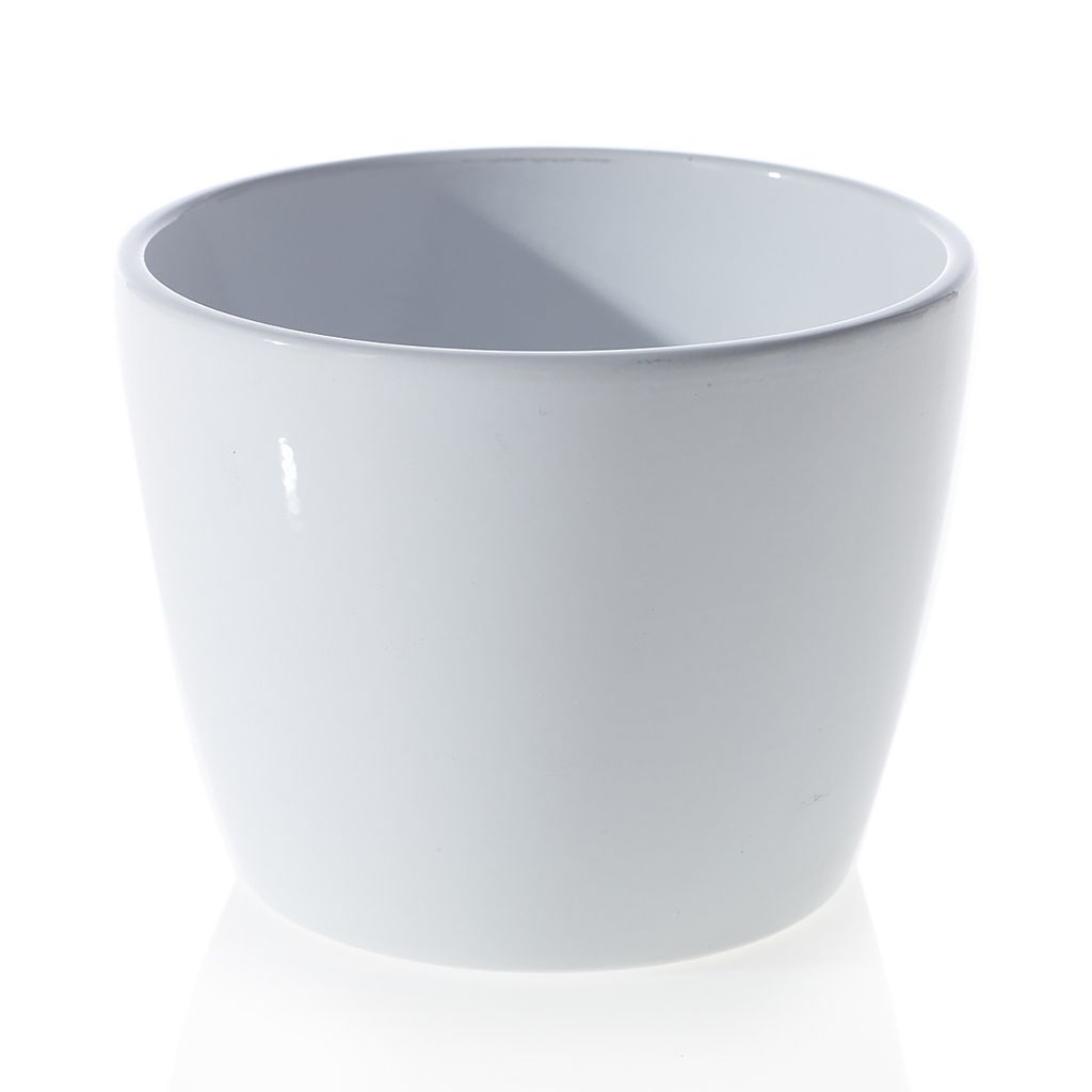 2.5”H X 3” GLOSSY WHITE MALIBU POT