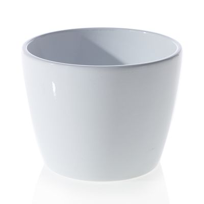 2.5”H X 3” GLOSSY WHITE MALIBU POT