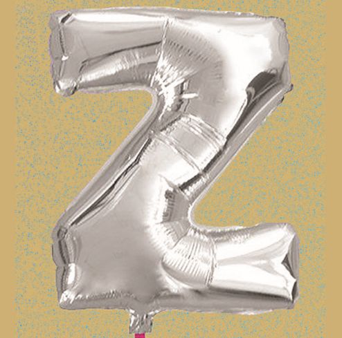 30% off was $1 now $0.70 each. 16’’ FOIL BALLOON, “Z”, SILVER  1 PC
