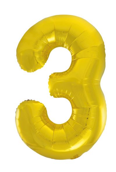 30% off was $1 now $0.70 each. GOLD 16” FOIL BALLOON “3”