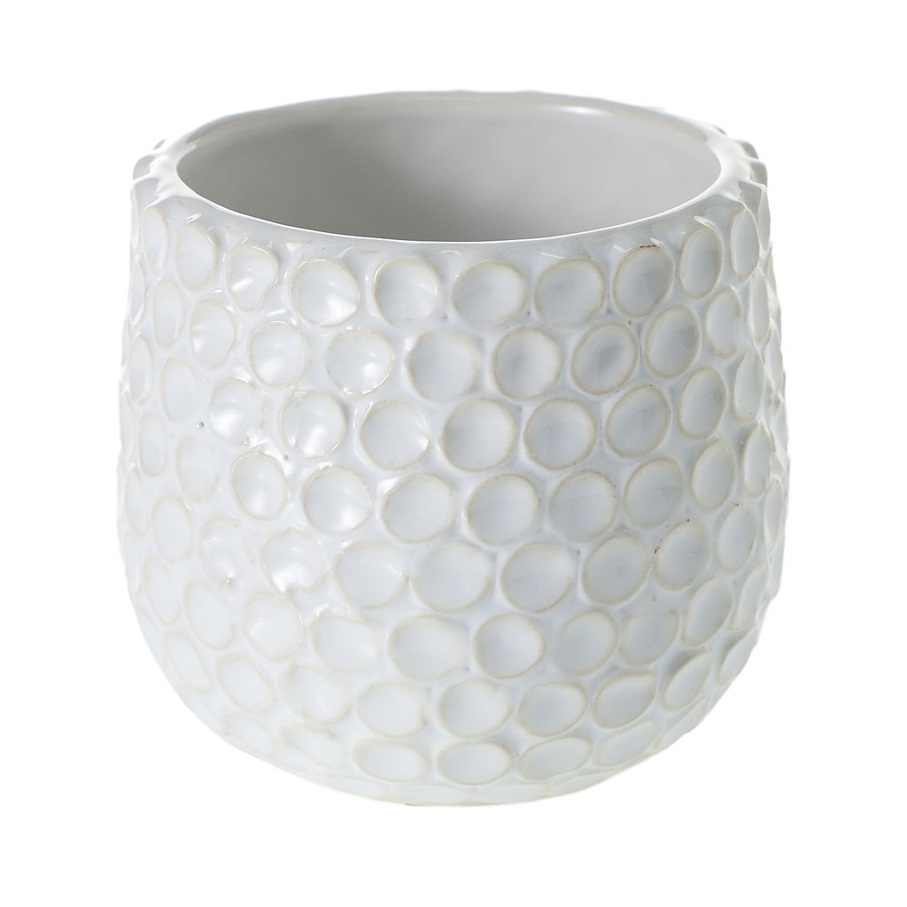 3”H X 3.25” WHITE GINNY POT (AD)