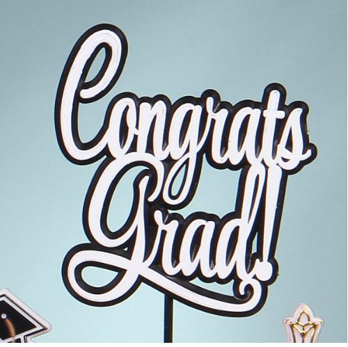 CONGRATS GRAD PICK-12 PCS