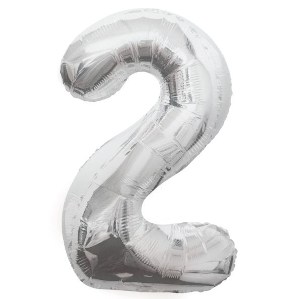 30% off was $1 now $0.70 each. SILVER 16” FOIL BALLOON “2”