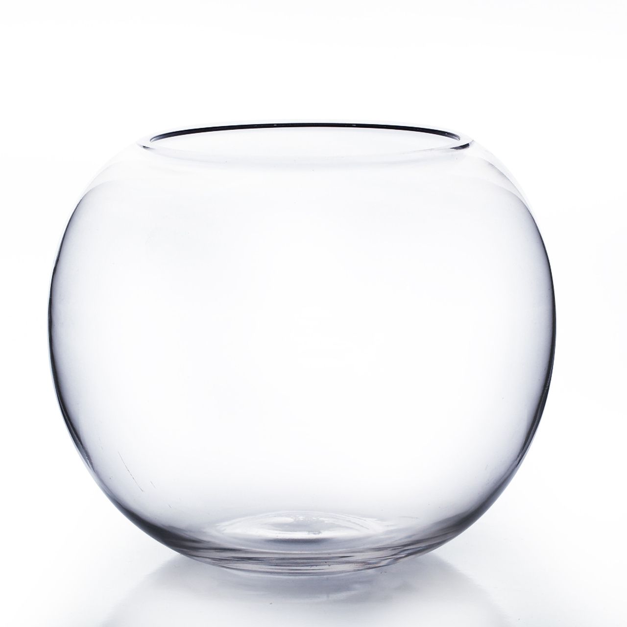 12"D X 9"H CLEAR GLASS FISH/BUBBLE BOWL (8.5" OPENING)