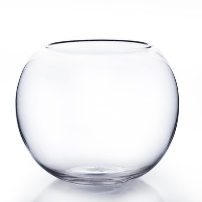 12"D X 9"H CLEAR GLASS FISH/BUBBLE BOWL (8.5" OPENING)