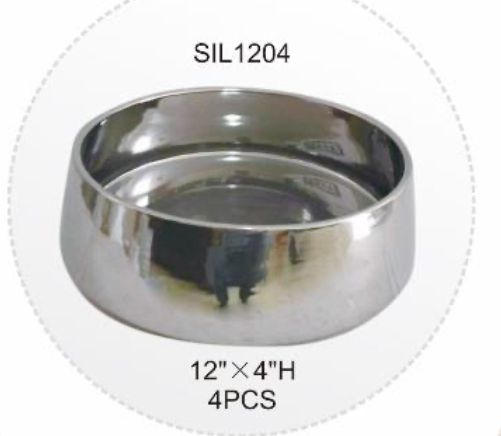 4”H X 12”D LOW SILVER CYLINDER
