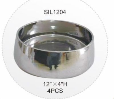 4”H X 12”D LOW SILVER CYLINDER