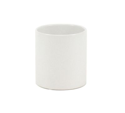 4” X 4” MATTE WHITE CERAMIC CYLINDER VASE POT
