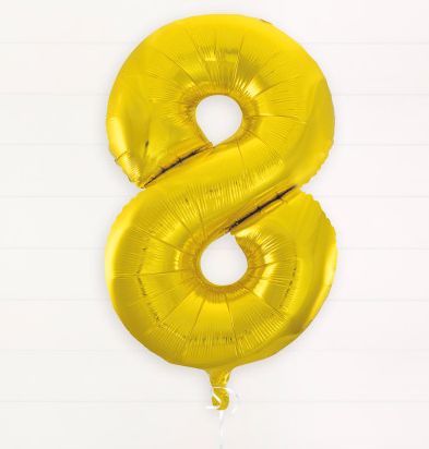 30% off was $1 now $0.70 each. GOLD  16” FOIL BALLOON “8”