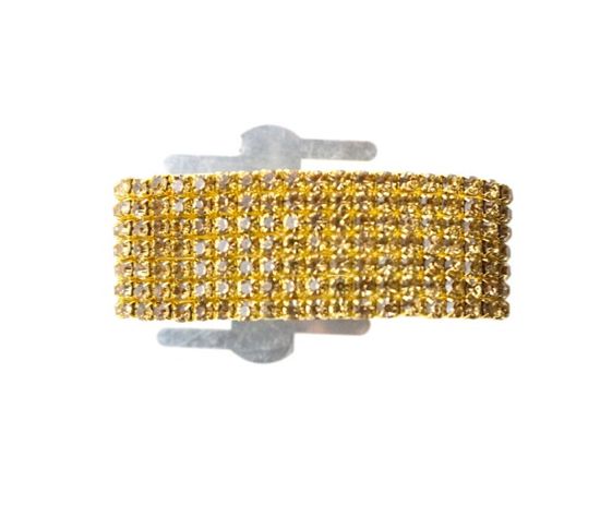RHINESTONE GOLD WRISTLET CORSAGE