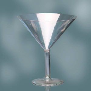 9’’ PLASTIC MARTINI GLASS.   ND