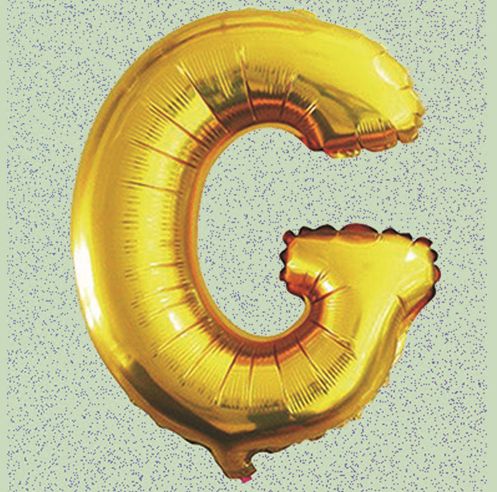 32" GOLD FOIL BALLOON “G“ reg $2.99