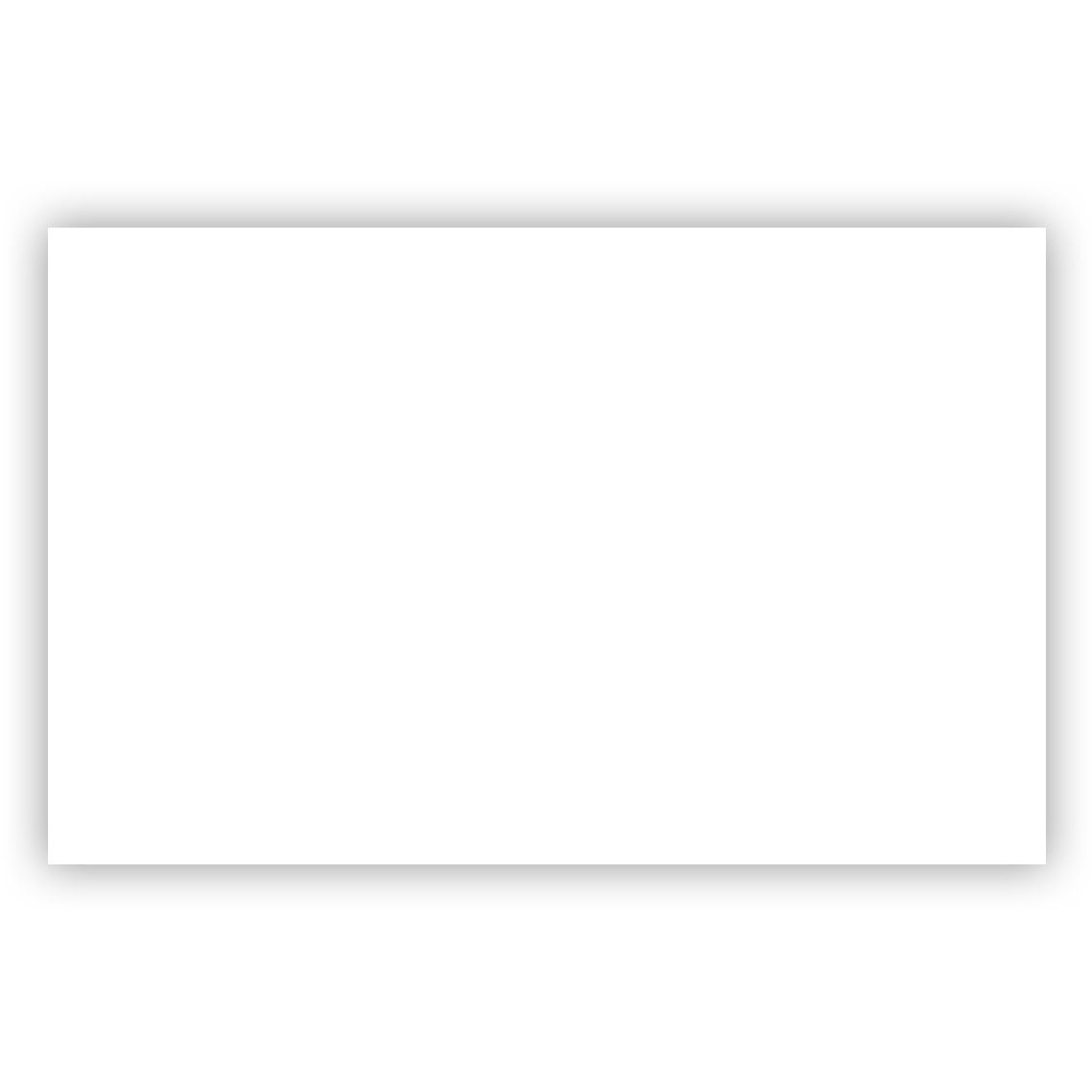 3 1/2″ x 2 1/4″ Single Panel White - Plain White Back