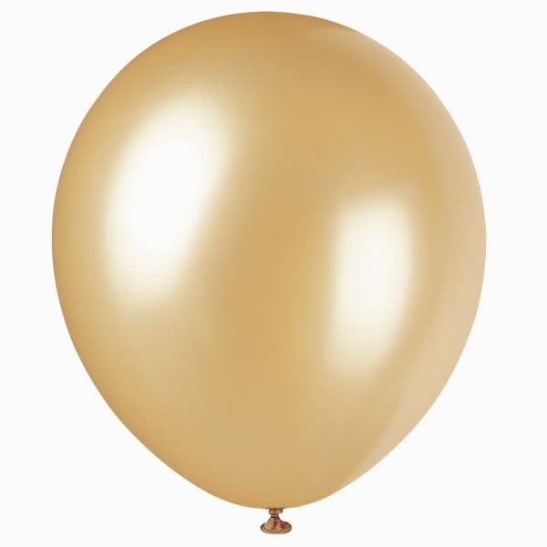 8 12’’ GOLD PRLZD BALLOONS, REG $1.99