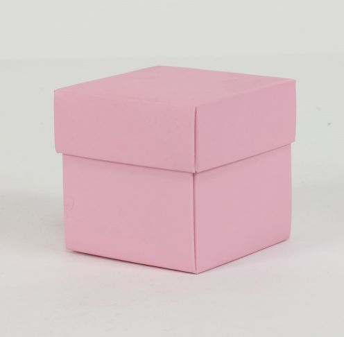 2’’ CUBE BOX W LID, 24 PCS, PINK