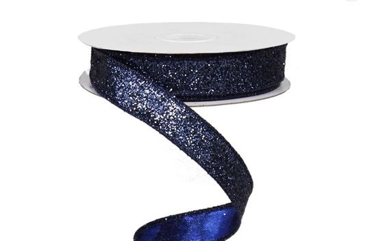 5/8’’ X 10 YDS  METALLIC NAVY BLUE