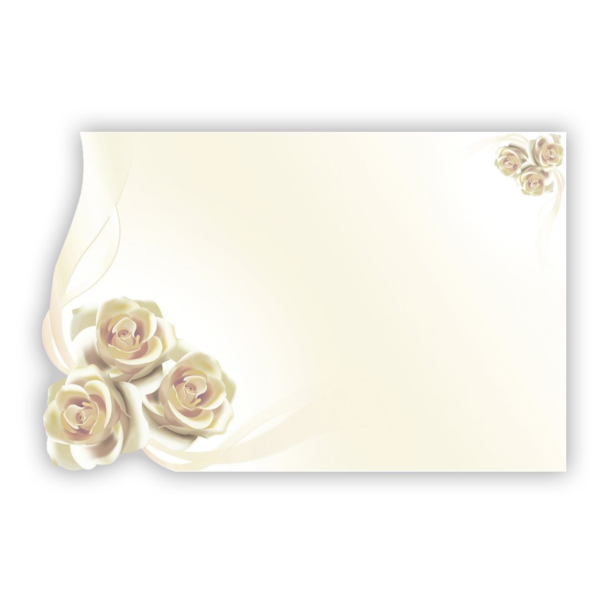"NO SENTIMENT"  WHITE ROSES CAPRI CARDS NO SENTIMENT