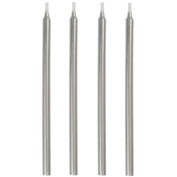 5’’ SILVER CANDLES, 12PCS