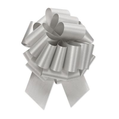 PERFECT BOW  #9 SILVER, 1.5” ribbon width, 5.5" bow size, 20 loops.  ND