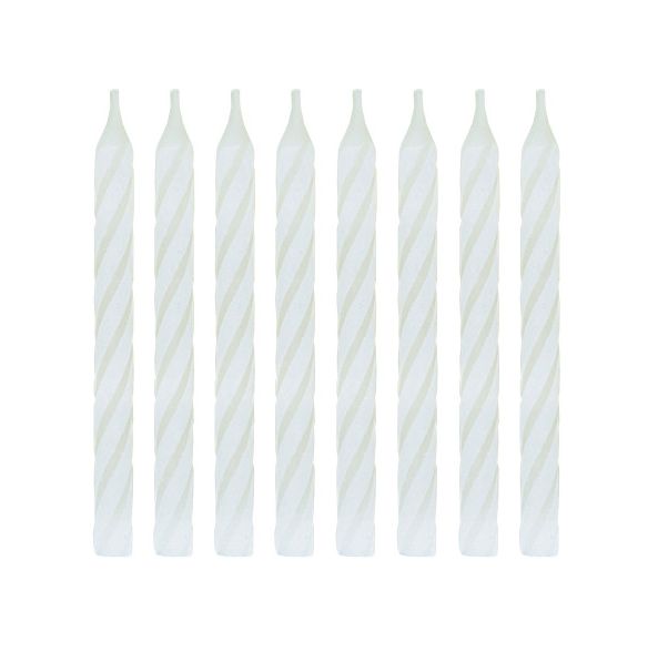 24 SPIRAL BD CANDLE, WHITE