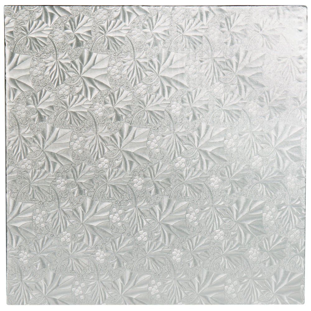 14"" x 14"" Silver Square Cake Board