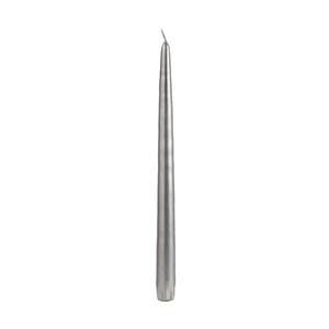 Taper Candles (Cello Wrapped) 12 INCH  METALLIC SILVER