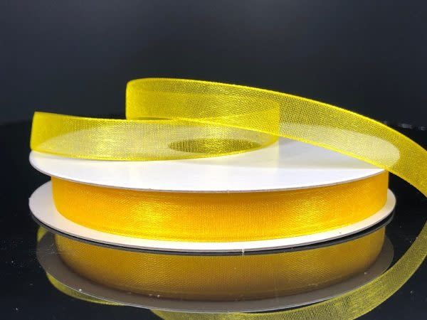 CHIFFON RIBBON 3/8"" x 25 YD.  SUNFLOWER