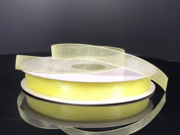 CHIFFON RIBBON 3/8"" x 25 YD.  YELLOW