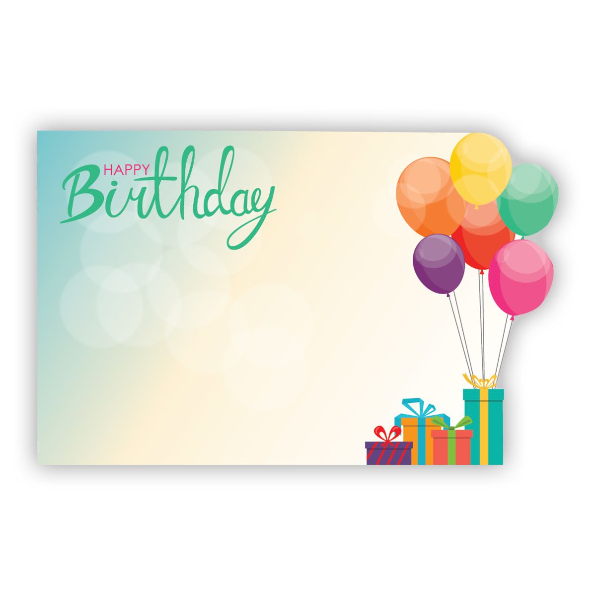 "HAPPY BIRTHDAY" Balloons &amp; Gifts, Die Cut