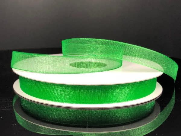 CHIFFON RIBBON 3/8"" x 25 YD.  EMERALD