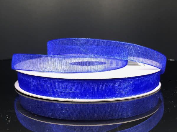 CHIFFON RIBBON 3/8"" x 25 YD.  ROYAL BLUE