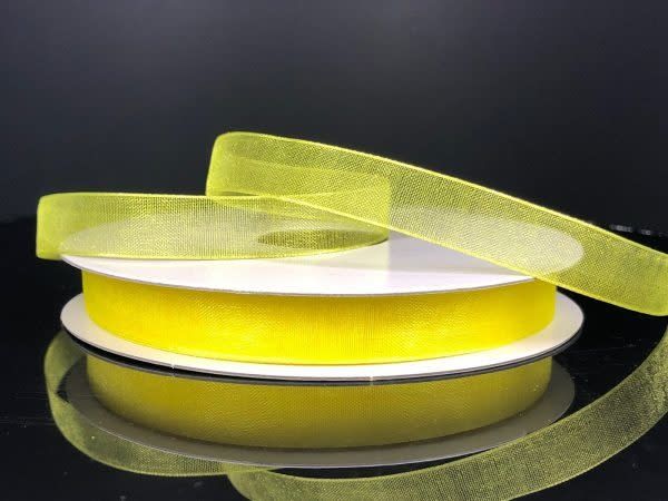 CHIFFON RIBBON 3/8"" x 25 YD.  DAFFODIL